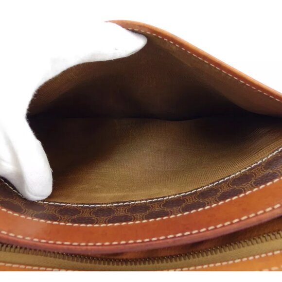 CELINE clutch bag macadam beige PVC ?~ leather Authentic used T17588 - Picture 8 of 9